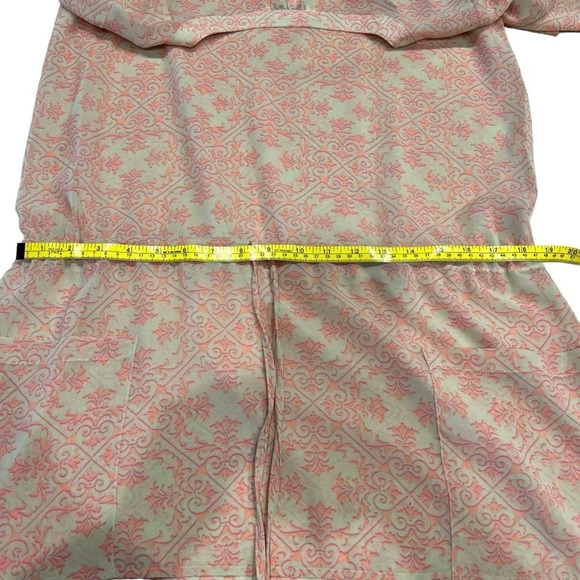 CAbi‎ Poolside Top tunic with Drawstring Waist Size Medium Orange/Pink w/Pockets - Picture 8 of 14